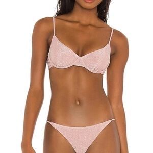 Nookie Beach x Revolve Demi Bra Shimmer Swim Set